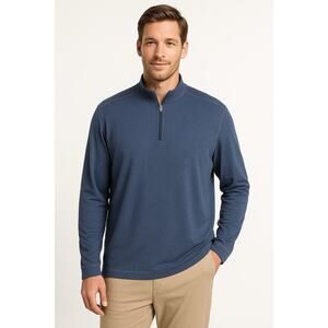 Tommy Bahama IslandZone Quarter Zip Pullover 2XLT Island Navy Heather UPF 30 NWT